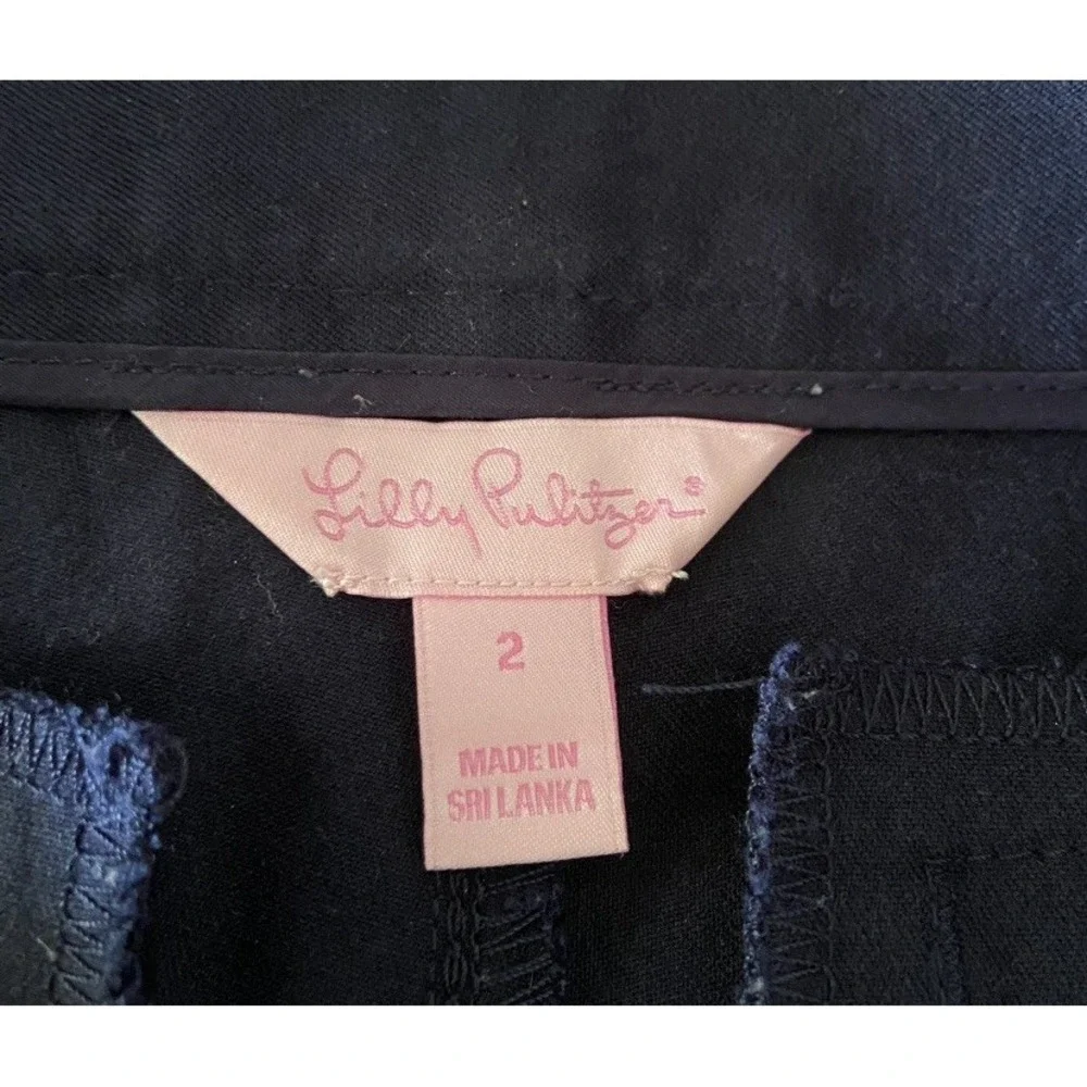 Lilly‎ Pulitzer Deep Blue Joette Stretch Womens Shorts Size 2